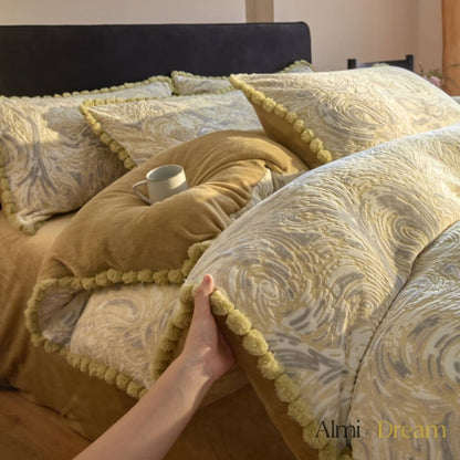 Embossed Velvet Bedding Set