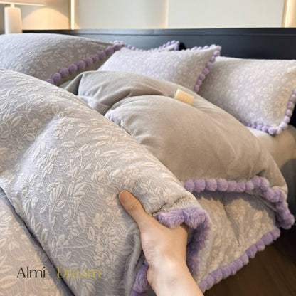Embossed Velvet Bedding Set